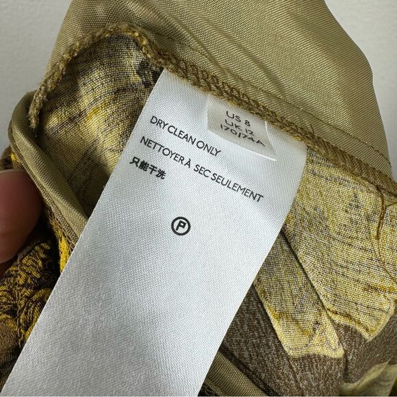 Anthropologie Maeve Terrace Wide Leg Floral Pants Brown Gold Women’s Size 8 - Picture 6 of 7